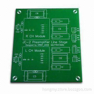 Multilayer PCB with Immersion Gold Surface and Green Solder Mask